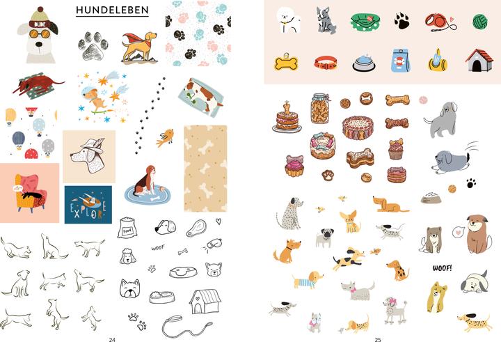 Produktbild Bullet Journal Stickerbuch – Hundeglück