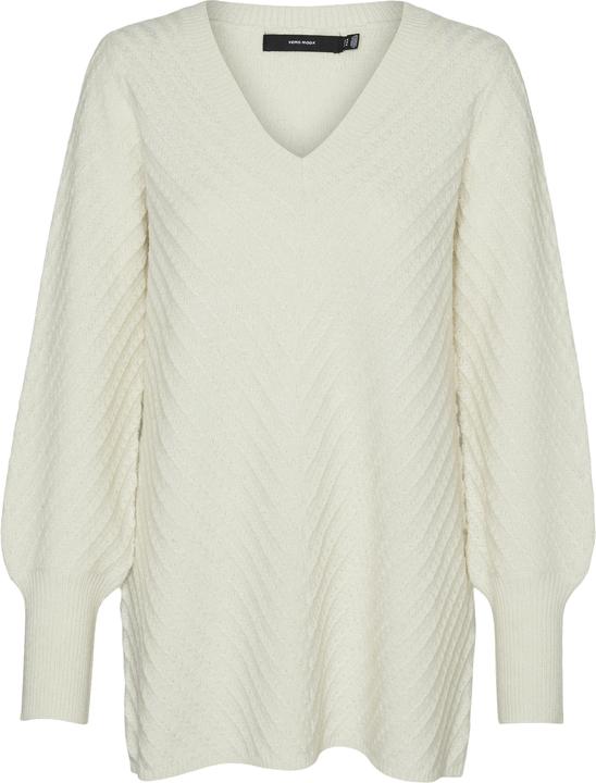 Produktbild Vero Moda VMANJASTINNA LONG V-NEK PULLOVER GA EXC Strickpullover (L)