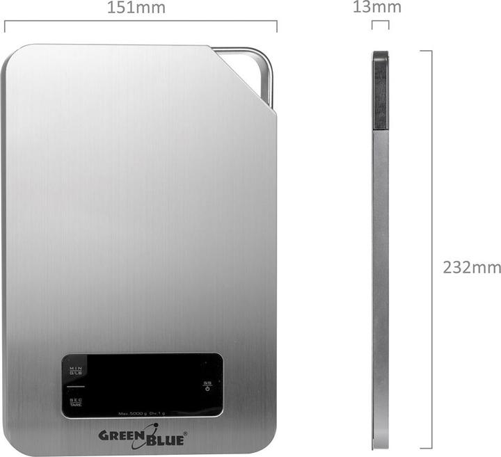 Actual product image Greenblue Balance de cuisine compatible GB170 (Inox)