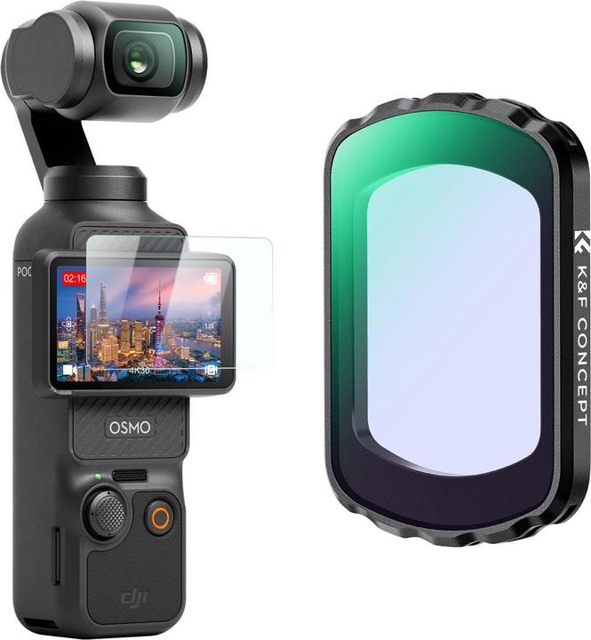 Actual product image K&F Concept Anti Light Pollution Filter,HD, Anti-Reflection Green Coating, Waterproof and Scratch Resistant on o (Osmo Pocket 3)