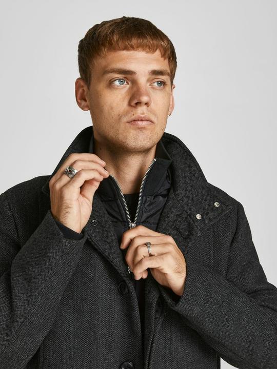 Produktbild Jack & Jones Fischgrätmuster Doppelkragen Jacke (XL)