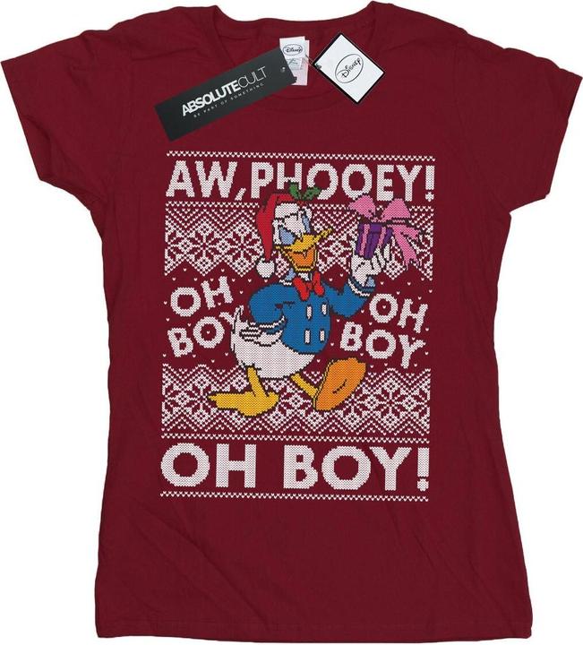 Immagine prodotto Disney Donald Duck Christmas Fair Isle Maglietta Donna (L)