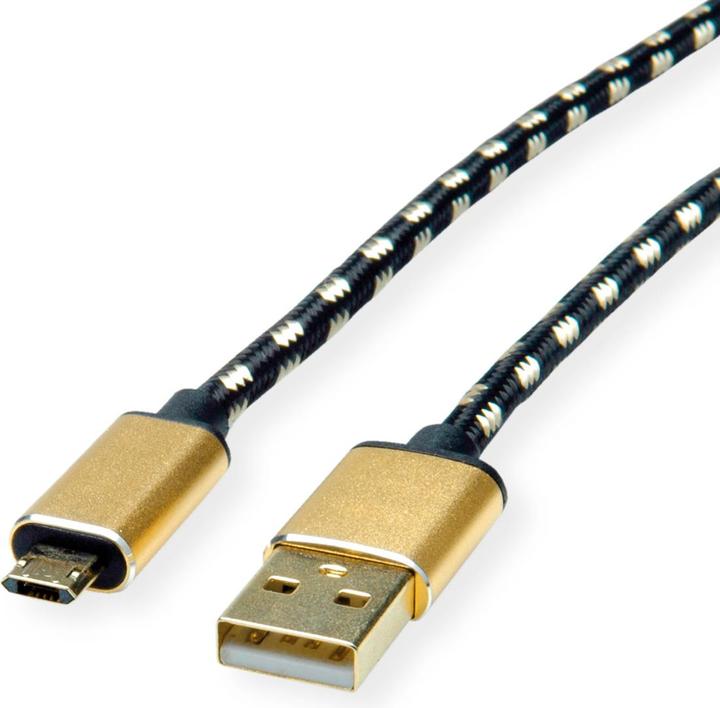 Actual product image Roline Gold USB-A - Micro B (1.80 m, USB 2.0)