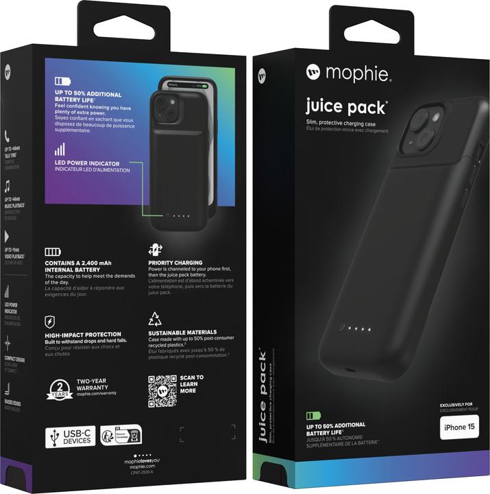 Actual product image mophie Juice Pack (Apple iPhone 15)