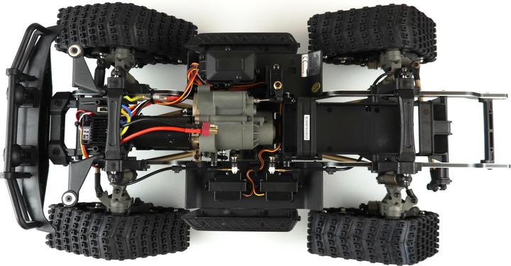 Produktbild Amewi AMXRock RCX10PTS Elektro Brushed Crawler Kette 1:10 RTR Militär grün (RTR Ready-to-Run)