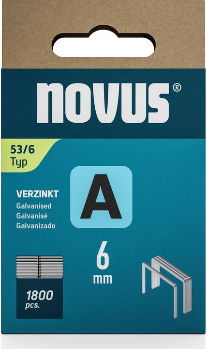 Produktbild Novus Feindrahtklammern A 53 6mm 1800 Stk.