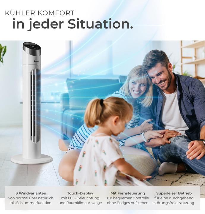 Image du produit tectake Ventilateur colonne (50 dB)
