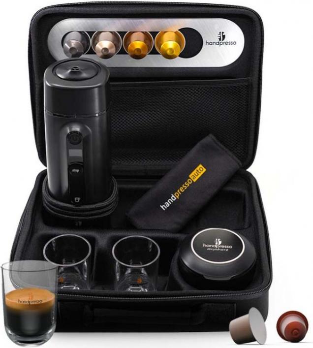 Produktbild Handpresso Reisekaffeemaschine Auto Capsule Set Nespresso Kapseln