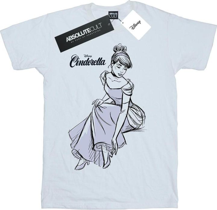 Immagine prodotto Disney Cinderella Slipper Sketch Maglietta Ampia Donna (M)