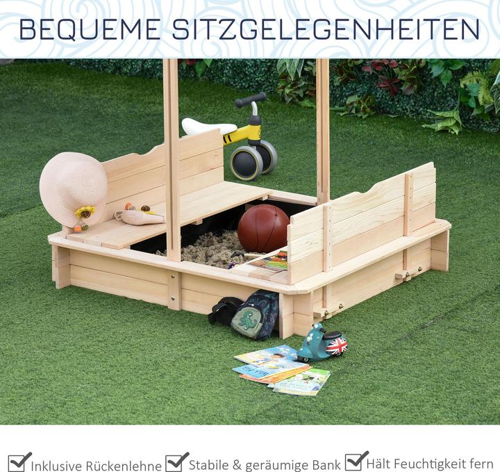 Produktbild Outsunny Sandkasten mit verstellbarem Dach