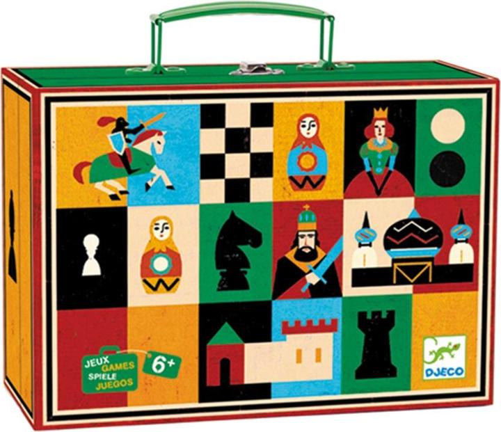 Actual product image Djeco Chess and checkers