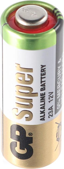 Actual product image GP Batteries GP23A 12 Volt Super High Voltage Alkaline Batterie 23Ae, A23, VA23GA, MS21, MN21, 8LR932 (38 mAh)