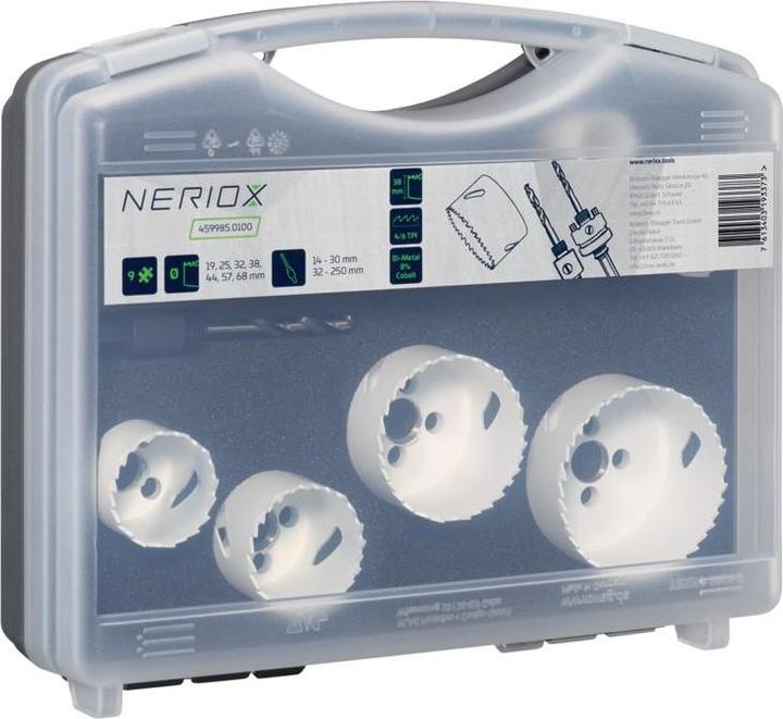 Actual product image Neriox Hole saw set HVAC/all-round (19, 25, 32, 38, 44, 57, 68 mm)