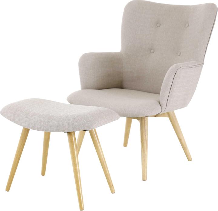 Pro Living Sessel mit Hocker Stockholm