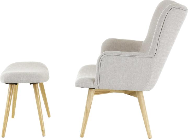 Image du produit Pro Living Fauteuil avec pouf Stockholm