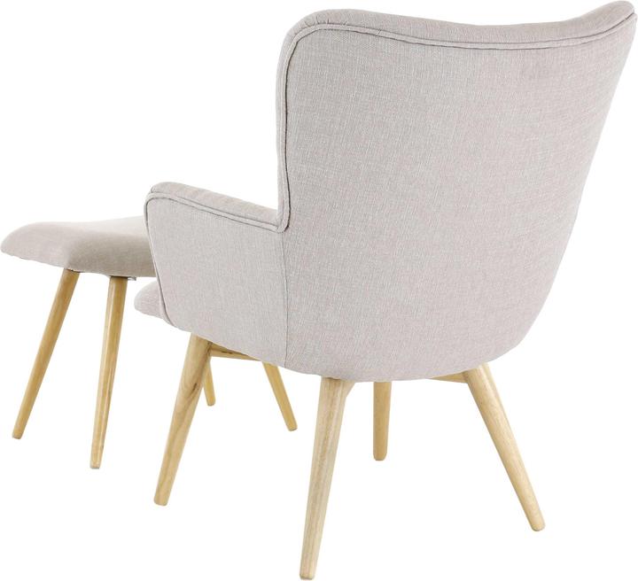 Image du produit Pro Living Fauteuil avec pouf Stockholm
