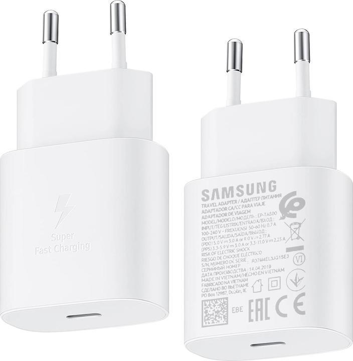 Produktbild Samsung EP-TA800EWE Handy Ladegerät USB-C® mit Schnellladefunktion 25 W ohne Kab (25 W)