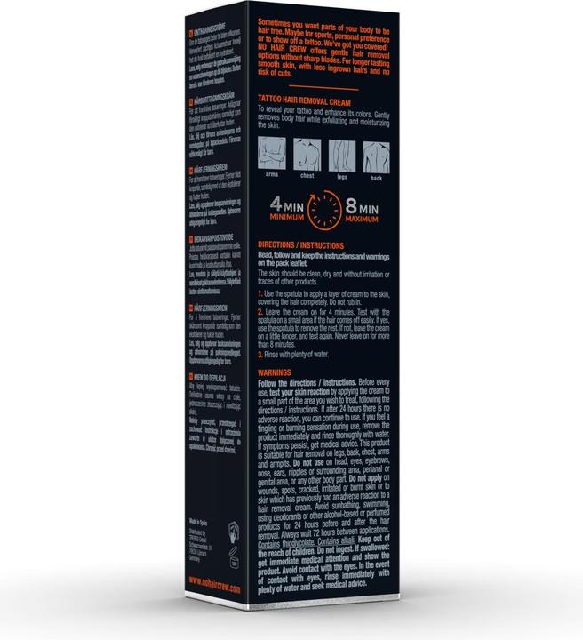 Immagine prodotto No Hair Crew Crema depilatoria Tattoo Edition 150 ml (150 ml, 1 x)