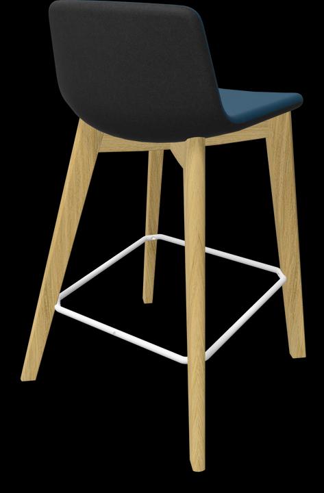 Blue, White, Black, Ash natural light grey stained