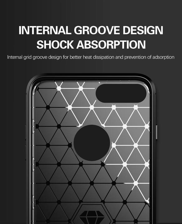 Produktbild Cadorabo TPU Ultra Slim carbon edelstahl Kombi Cover (Apple iPhone 7 Plus, Apple iPhone 7s Plus)