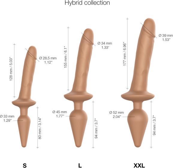Produktbild Strap-on-me Switch Plug-In Dildo Caramel (XXL)