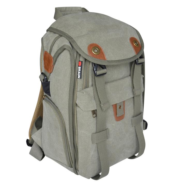 Image du produit Braun Canvas Backpack Camera Backpackconcrete Grey (Sac à bandoulière pour appareil photo)