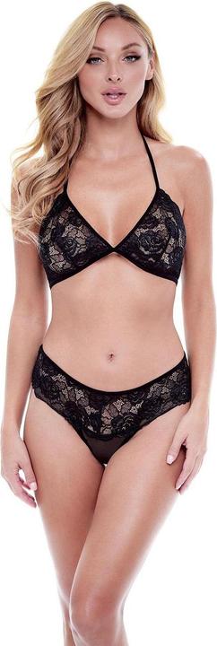 Image du produit Baci XGEN 2Pc Eco Bra & Panty Set - Flirty Black Lace Bra and Panty Set - Size S/M (UK Size 8-10) (S/M)