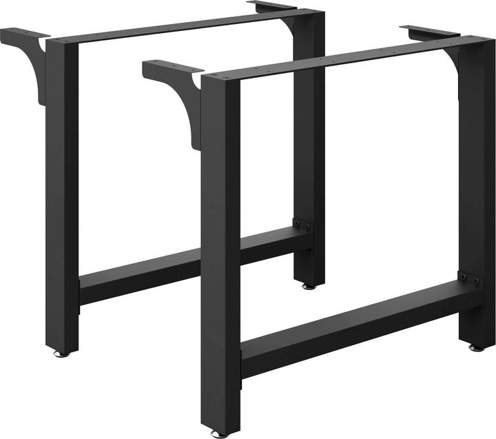 Wiltec Table legs set 80x72cm black powder-coated Table runners Table frame