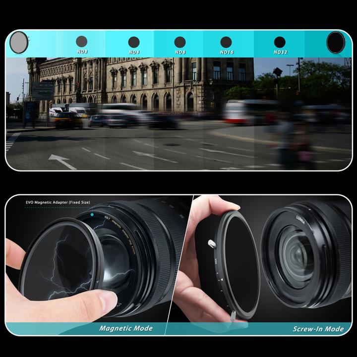 Actual product image H&Y HD EVO ND3-32 Filter Kit 67mm (67 mm, Neutral density filter)