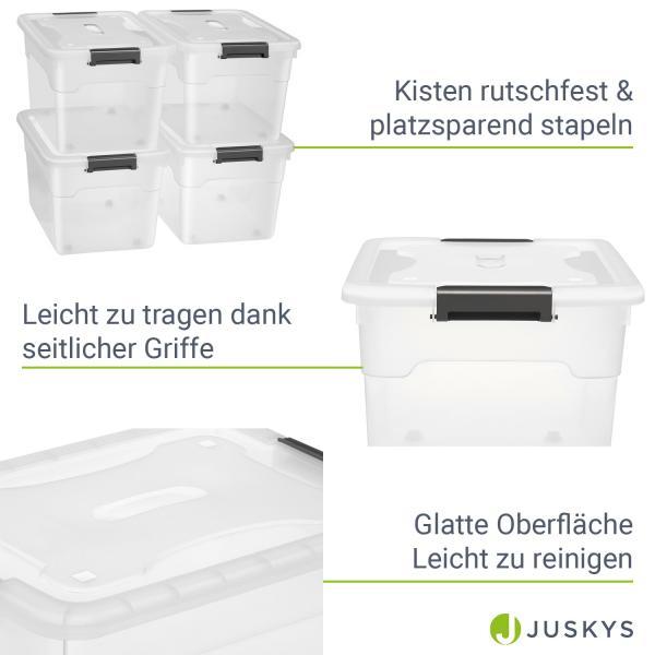 Produktbild Juskys Aufbewahrungsbox mit Deckel Set (45 l)