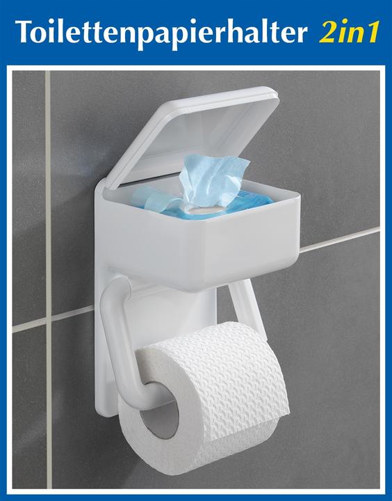 Actual product image Wenko toilet roll holder white (6326)