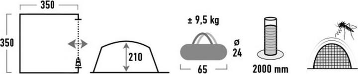 Actual product image High Peak Cabana (350 cm, 350 cm)