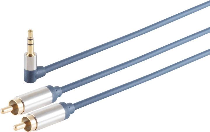 Produktbild Shiverpeaks S/CONN maximum connectivity Home-Cinema Verchromter Metall-WINKEL-Klinkenstecker 3,5 mm und 2 verchr (3 m)