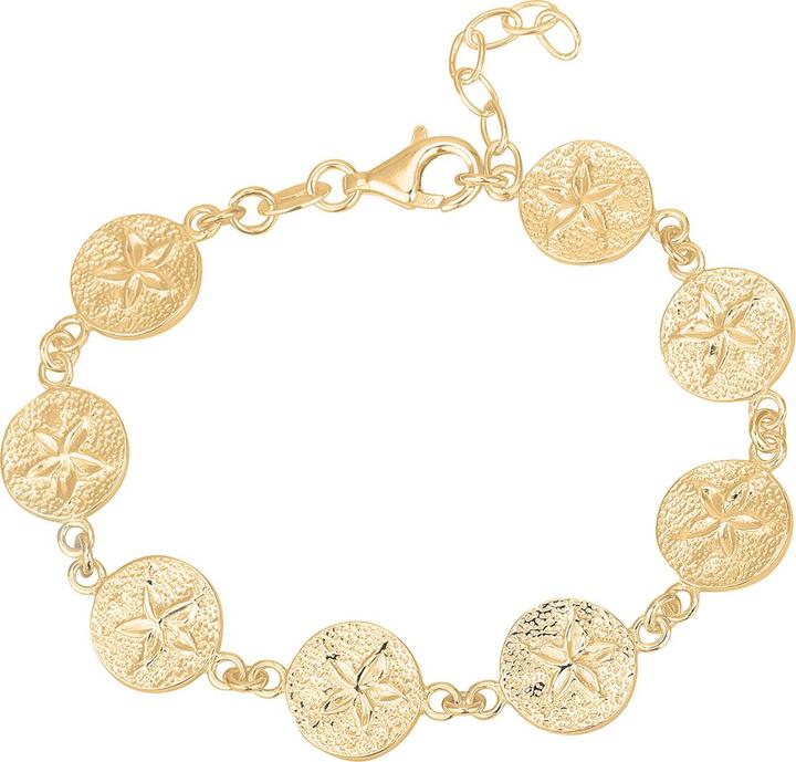 Leyda Armband Muschel (18.50 cm, Silber 925 1 Mikron Gelb Vergoldet 18k)