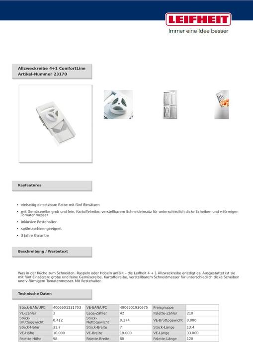 Actual product image Leifheit All-purpose grater