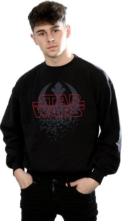 Actual product image Star Wars Mens The Last Jedi Shattered Emblem Sweatshirt (M)