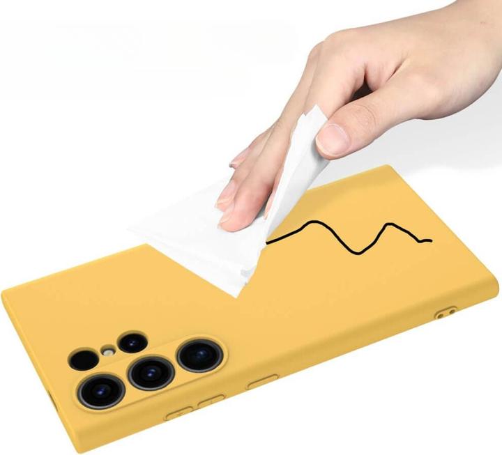 Image du produit Cover-Discount Etui en caoutchouc silicone jaune (Samsung Galaxy S24 Ultra)