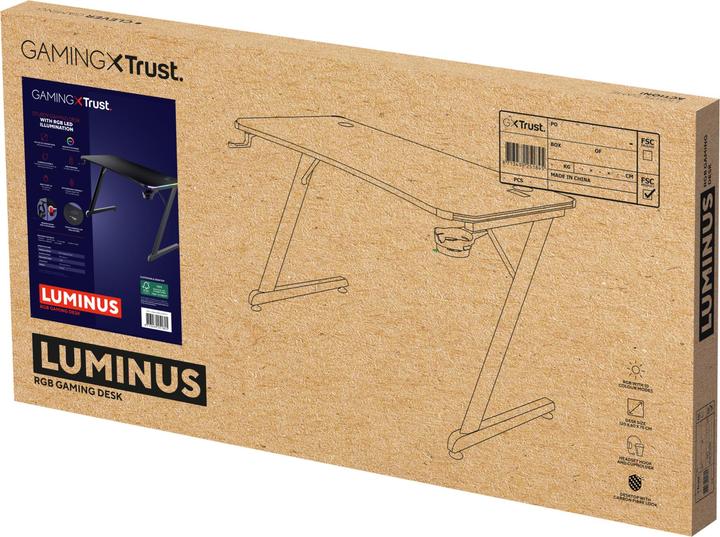 Image du produit Trust GXT 709 Luminus Gaming LED Desk