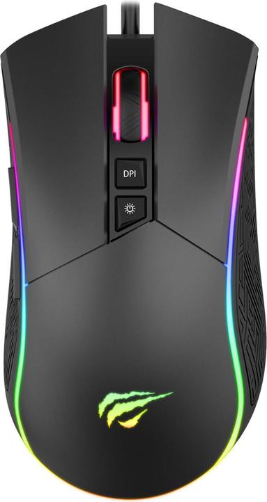 Actual product image Havit GAMENOTE MS1001S gaming mouse RGB 800-4800 DPI (Cable)
