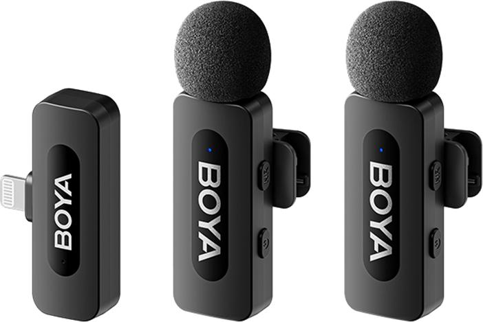 Actual product image Boya BY-V2 wireless microphone