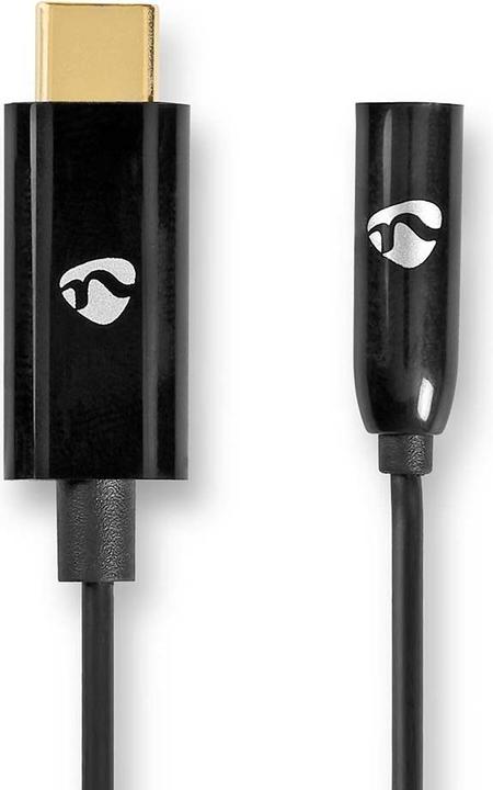 Produktbild Nedis USB-C Stecker -> Klinkenbuchse 3.5mm Länge=15cm, schwarz, Blister (3.5mm Klinke, USB Typ C)