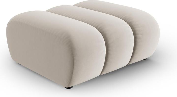 Actual product image Micadoni Velvet Pouf, "Lupine", 1 Seat, 92x95x43Made in Europe (Cushioned stools)