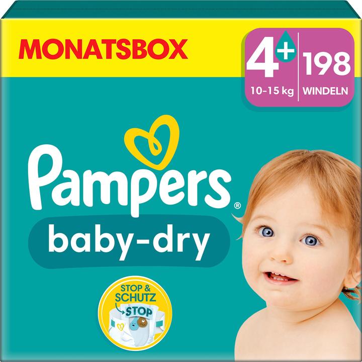 Immagine prodotto Pampers Baby-Dry (Dimensione 4, Pacco mensile, 198 Pezzo/i)