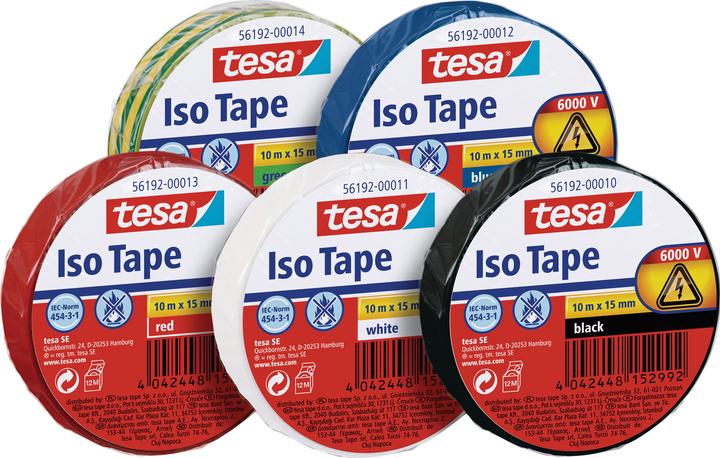 Actual product image tesa Electrical insulating tape, heat-resistant adhesive tape for insulating, repairing & bundling (15 mm)