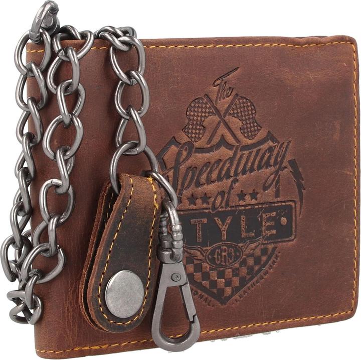 Actual product image Greenburry Racing Collection Dallas wallet RFID leather 12.5 cm