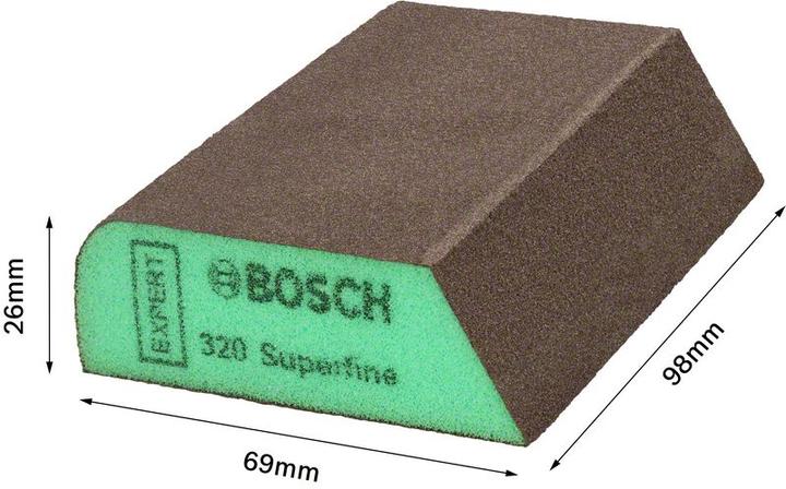 Productafbeelding DIY EXPERT Schuurspons Combi Blok, 69 x 97 x 26 mm, F: Groen (Superfijn)