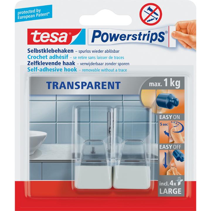 Image du produit tesa Crochets Powerstrips Transparent