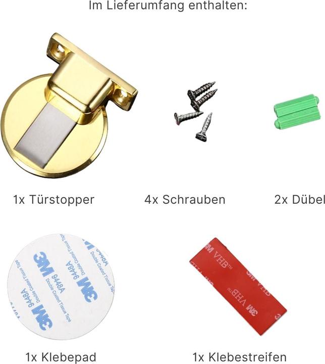 Immagine prodotto Hermex Magnetischer Türstopper Türdämpfer Türschnäpper Türpuffer Türkeil (1 Pezzo/i)