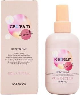Image du produit Inebrya Ice Cream Keratin One Multiaction Spray - Crème multi-fonctionnelle sans rinçage à base de (200 ml)