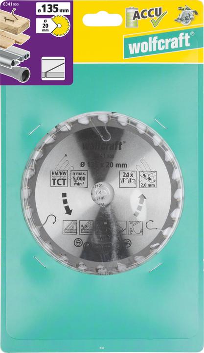 Productafbeelding wolfcraft wolfcraft 1 Akku-Kreissägeblatt HM ø150x10 mm